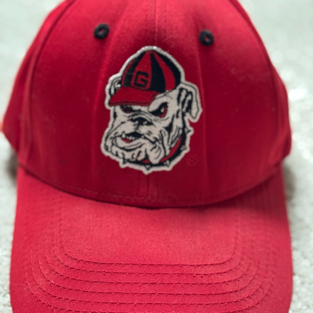 Red UGA Bulldog Embroidered Cap